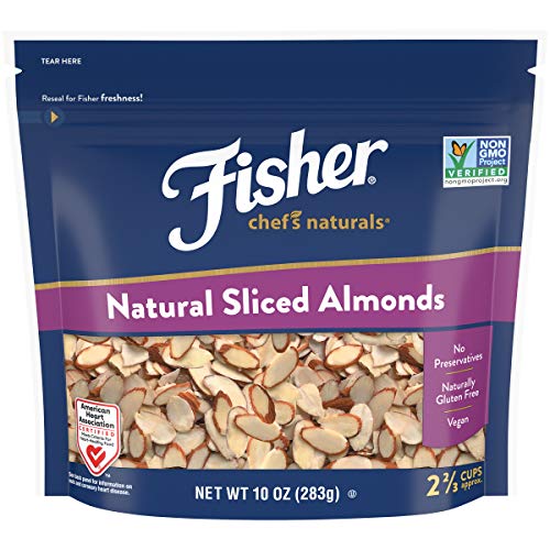 Fisher Sliced Almonds, 10 Ounces, Unsalted, No Preservatives, Na...