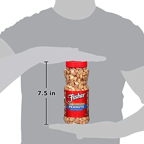 Fisher Snack Honey Roasted Dry Roasted Peanuts, 14 Oz