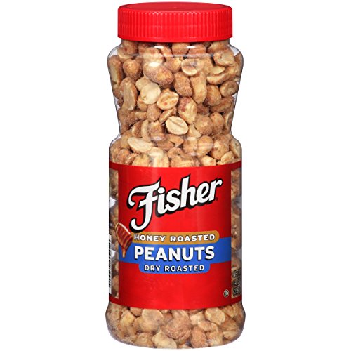Fisher Snack Honey Roasted Dry Roasted Peanuts, 14 Oz