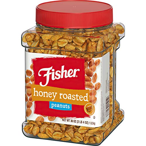 Fisher Snack Honey Roasted Peanuts, 36 Ounces Pack of 6, Made ...