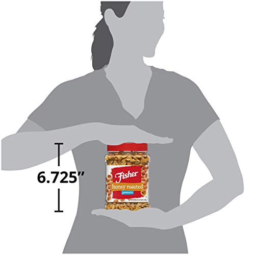 Fisher Snack Honey Roasted Peanuts, 36 Ounces Pack of 6, Made ...