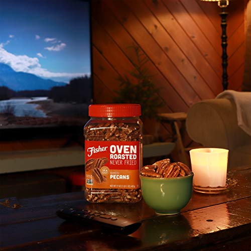 Fisher Snack Oven Roasted Never Fried Mammoth Pecans, 17 Ounces,...