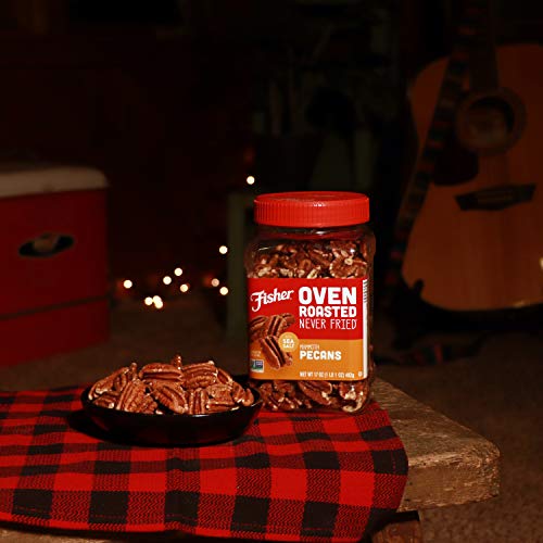 Fisher Snack Oven Roasted Never Fried Mammoth Pecans, 17 Ounces,...