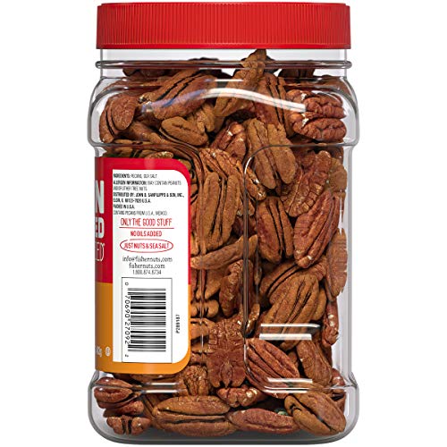 Fisher Snack Oven Roasted Never Fried Mammoth Pecans, 17 Ounces,...
