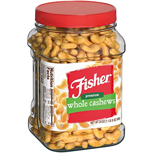 Fisher Snack Premium Whole Cashews, 24 Oz