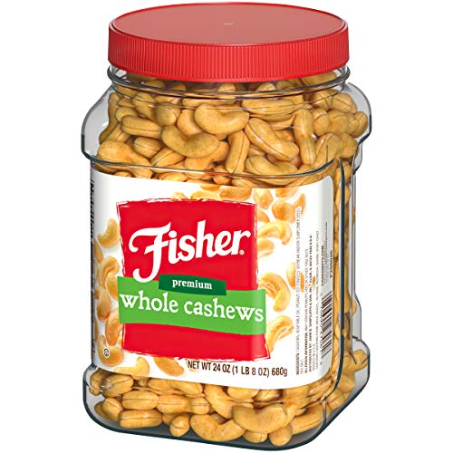 Fisher Snack Premium Whole Cashews, 24 Oz