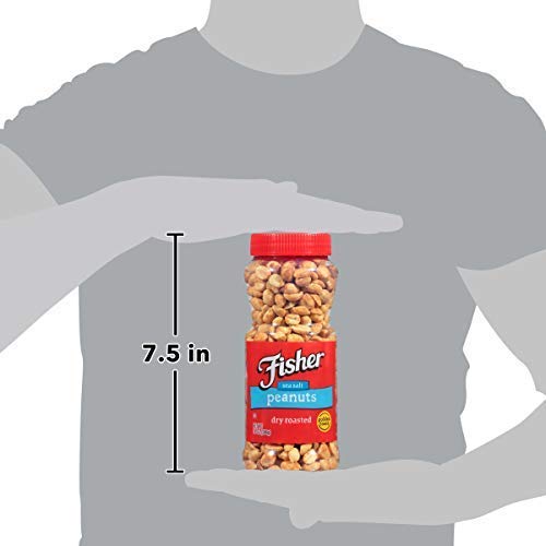 Fisher Snack Sea Salt Dry Roasted Peanuts, 14 Oz