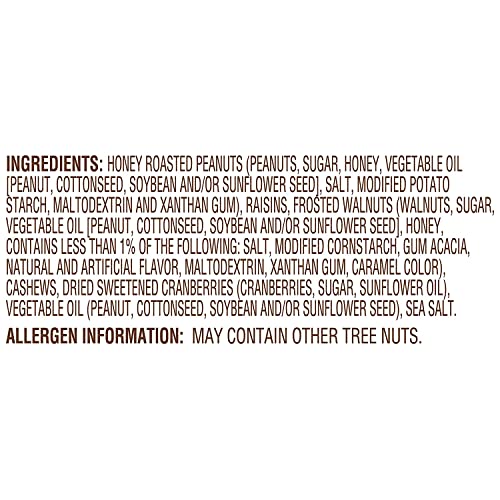 Fisher Snack Sweet Nut Trail Mix, Honey Roasted Peanuts, Raisins...