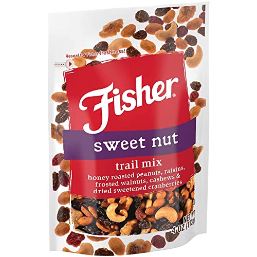 Fisher Snack Sweet Nut Trail Mix, Honey Roasted Peanuts, Raisins...