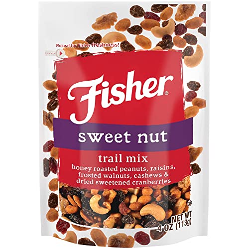 Fisher Snack Sweet Nut Trail Mix, Honey Roasted Peanuts, Raisins...