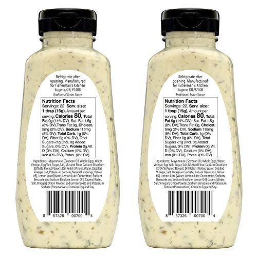 Fishermans Kitchen Traditional Tartar Sauce 2 Pack