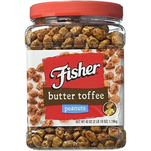 Fisher Butter Toffee Peanuts - 42 Oz. Cannister-Set Of 2