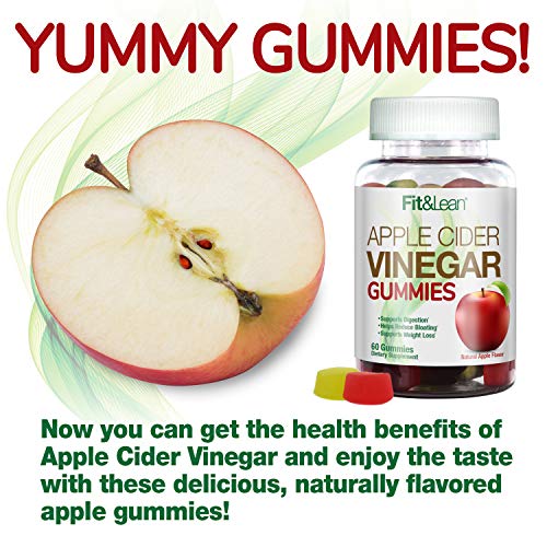 Fit &Amp; Lean Apple Cider Vinegar Gummies, Apple Cider Vinegar, Wit