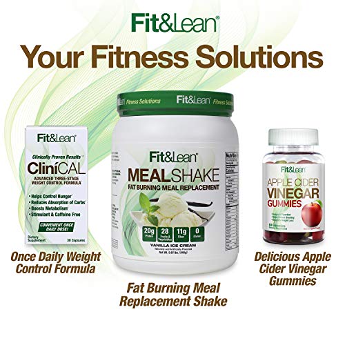 Fit &Amp; Lean Apple Cider Vinegar Gummies, Apple Cider Vinegar, Wit