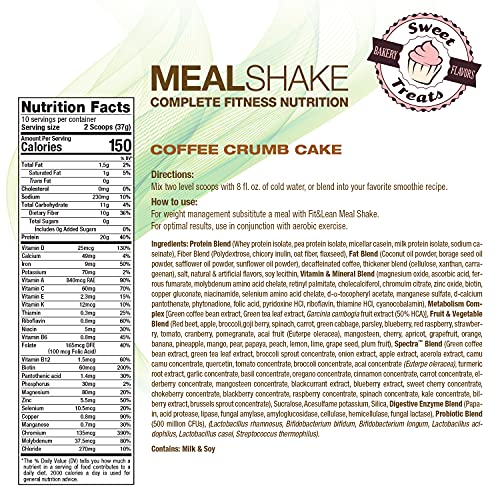 Fit & Lean Meal Shake, Fat Burning Meal Replacement, Protein, Fi...