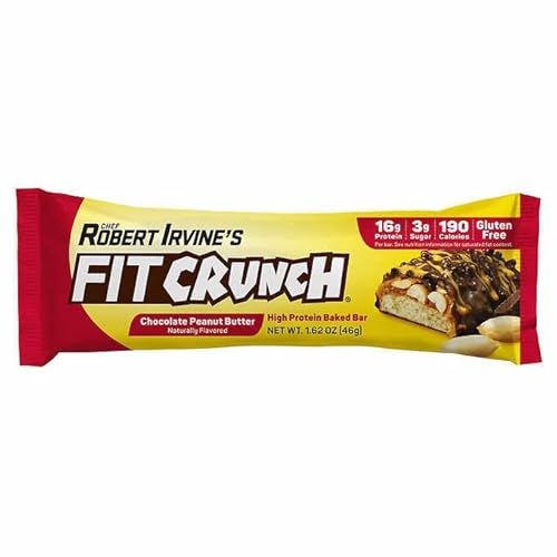 Chef Robert Irvine’s Fitcrunch Whey Protein Bars, 18-count, 1.62...