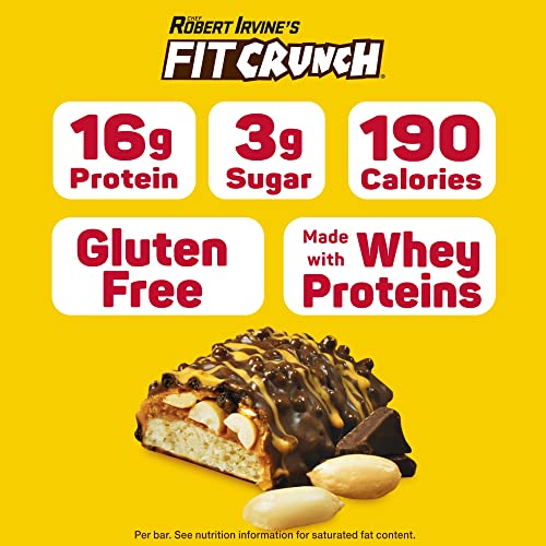 Fitcrunch Protein Bars, Snack Size Value Pack, Gluten Free, Made