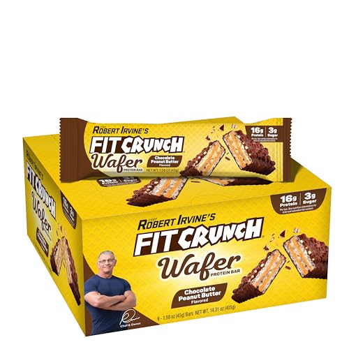 FITCRUNCH Wafer Protein Bars, Designed by Robert Irvine, 16g of ...