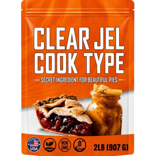 Clear Jel for Canning 2 lbs - Cook Type Corn Starch Powder for Pie Filling