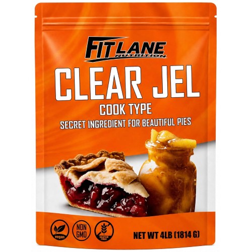 Clear Jel For Canning 4 lbs - Cook Type Corn Starch Powder - Thickener for Liquids, Cherry Pie Filling, and Fruit Pies - Non GMO Cooking Ingredient - For Beautiful Pies