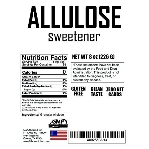 Allulose Sweetener, 100% Pure Non Gmo Zero Net Carb Keto Sugar B