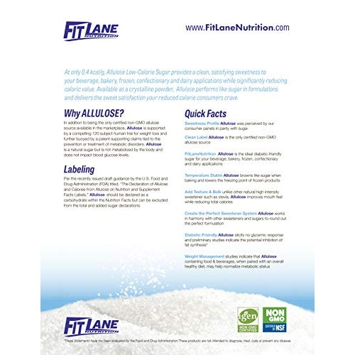 Allulose Sweetener, 100% Pure Non Gmo Zero Net Carb Keto Sugar B