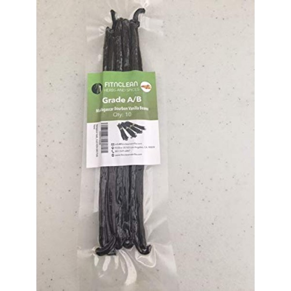 Madagascar Vanilla Beans Grade A/B 10Pk For Extract And Everyt