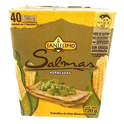 Salmas Horneadas Sanissimo Oven Baked Corn Crackers 40 Pack