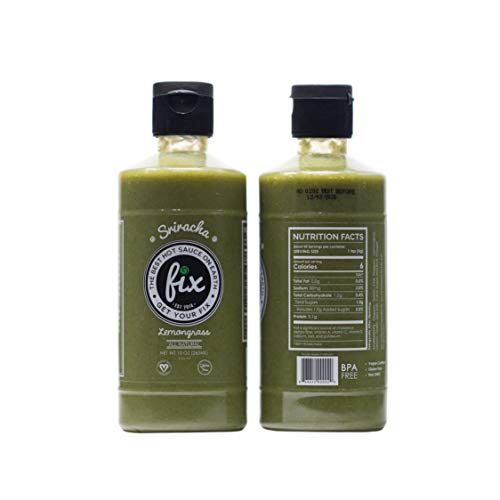 Fix Lemongrass Sriracha Hot Sauce - 10 Ounce Squeeze Bottle 2 P