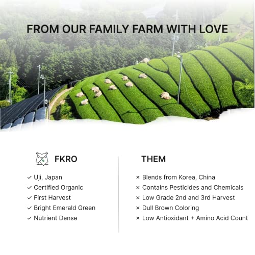 FKRO Organic Matcha Latte 80g/2.82oz 1st Harvest, Single Origi...