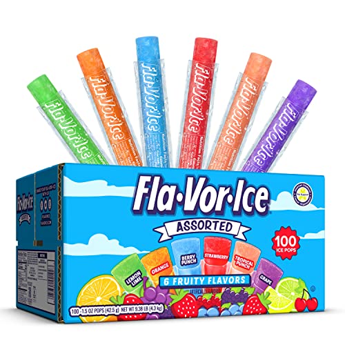 Fla-Vor-Ice Popsicle Variety Pack of 1.5 Oz Freezer Bars, Assort...