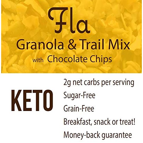 Fla Keto Granola Low Carb Cereal With Chocolate Chips - Vegan, S