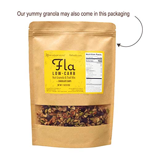 Fla Keto Granola Low Carb Cereal With Chocolate Chips - Vegan, S