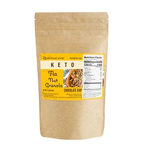 Fla Keto Granola Low Carb Cereal With Chocolate Chips - Vegan, S
