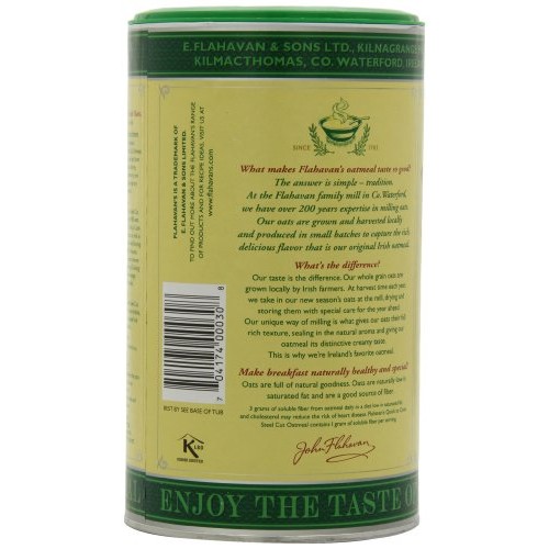 Flahavans Irish Steel Cut Oatmeal Quick To Cook Drum, 24-Ounces