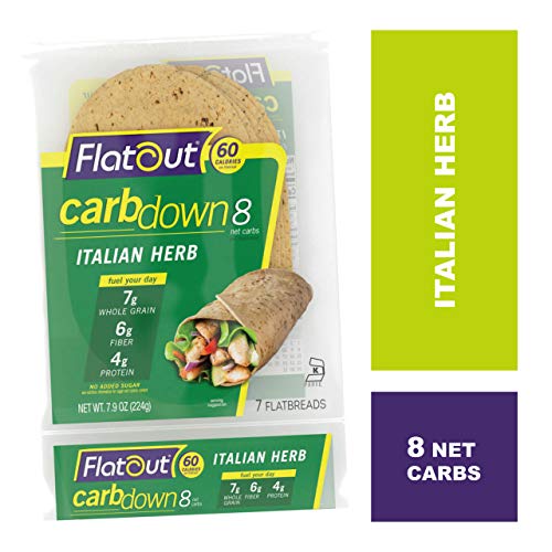Flatout Carbdown, Italian Herb 1 Pack Of 7 Flatbreads
