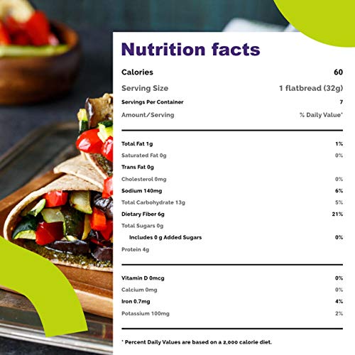 Flatout Carbdown, Olive Oil Sea Salt, 1 Pack Of 7 Flatbreads