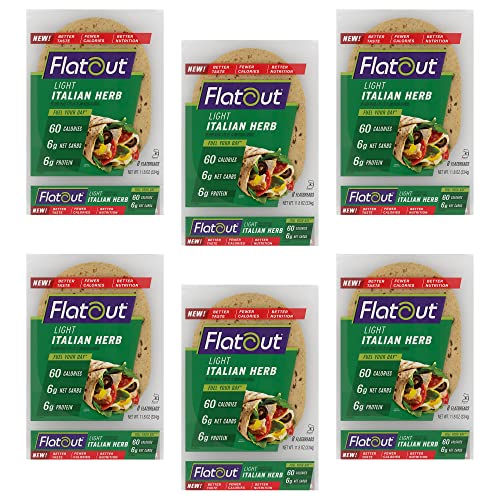 Flatout Flatbread, Light Italian Herb Wraps, Perfect for Use as ...