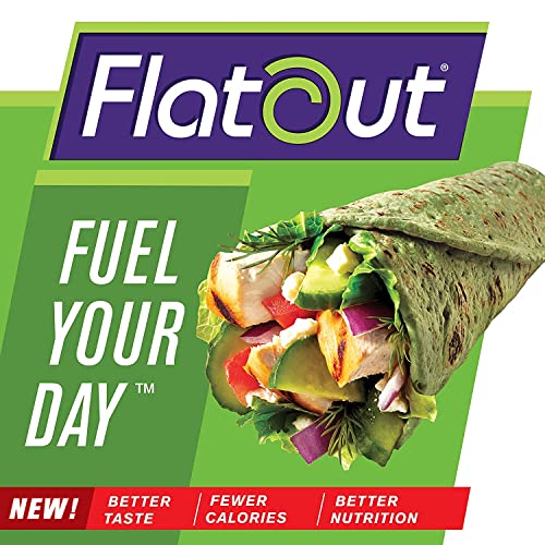 Flatout Flatbread, Light Spinach Wraps, Perfect for Use as Sandw...