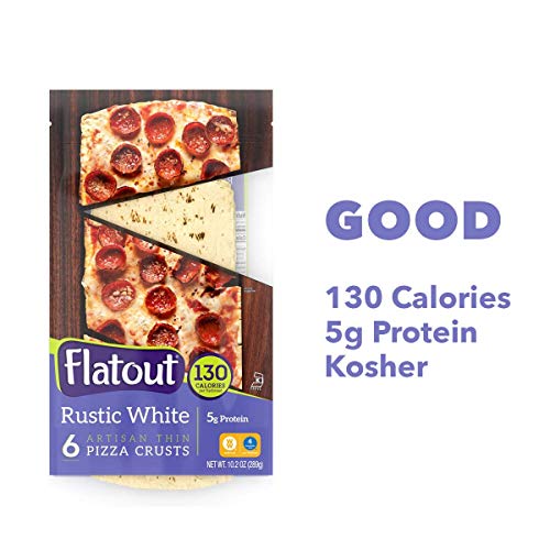 Flatout Thin Pizza Crust, Rustic White 2 Packs Of 6 Pizza Crusts