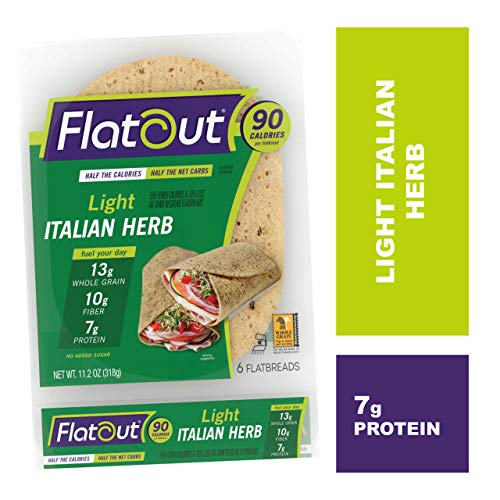Flatout Wraps, Light Italian Herb 1 Pack Of 6 Flatbreads