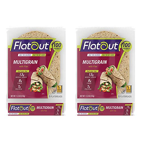Flatout Wraps, Multi-Grain With Flax 2 Pack Of 6 Flatbreads