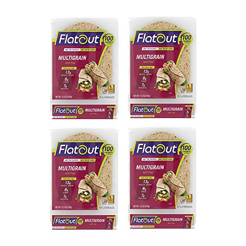 Flatout Wraps, Multi-Grain With Flax 4 Pack Of 6 Flatbreads