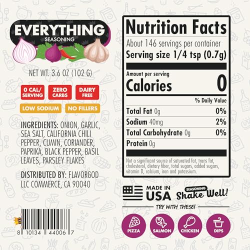 Everything Seasoning Mix, 2 Bottles by Flavor God - Premium All ...