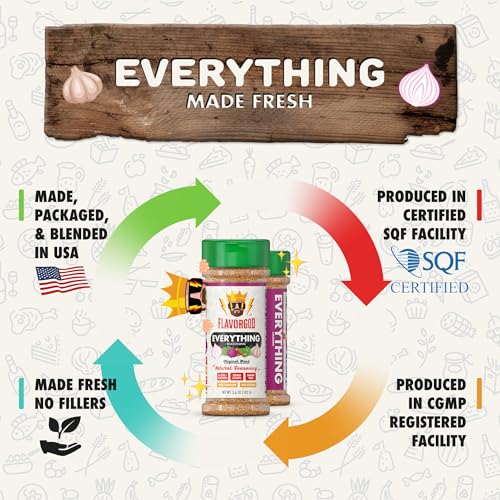 Everything Seasoning Mix, 2 Bottles by Flavor God - Premium All ...