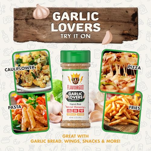 Flavor God 2 Bottles Garlic Lovers Seasoning Mix Natural Healthy...