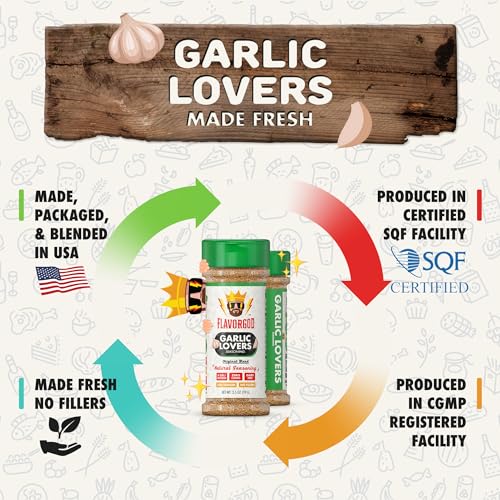 Flavor God 2 Bottles Garlic Lovers Seasoning Mix Natural Healthy...