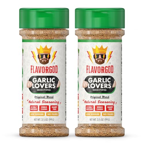 Flavor God 2 Bottles Garlic Lovers Seasoning Mix Natural Healthy...