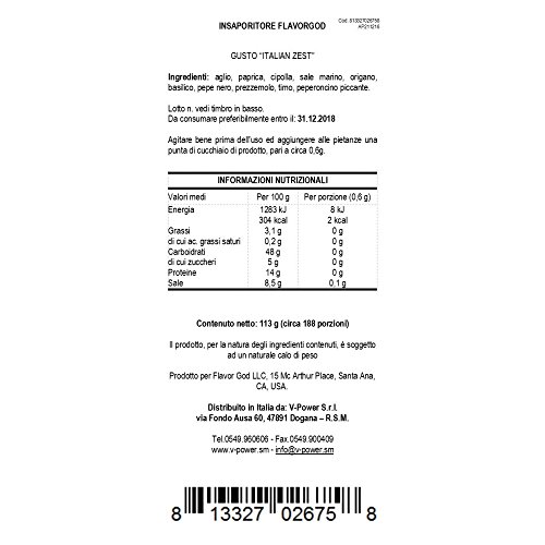 Flavor God - Gluten Free Zero Calories Seasoning - Great For Mea