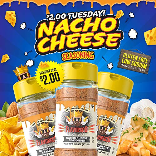 Healthy Flavorgod Nacho Cheese Seasoning - Zero Calories, Low So